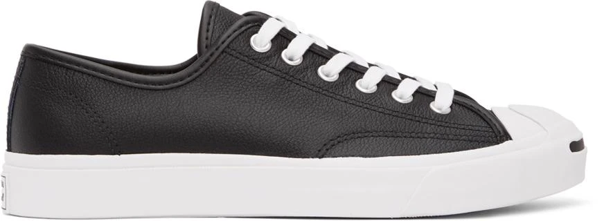 商品Converse|Black Leather Jack Purcell OX Sneakers,价格¥333,第1张图片