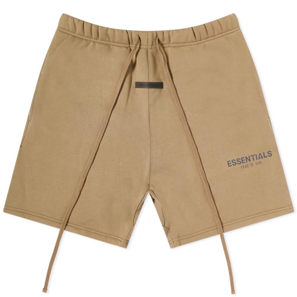 商品Essentials|Fear of God ESSENTIALS Logo Sweat Short - Oak,价格¥587,第1张图片