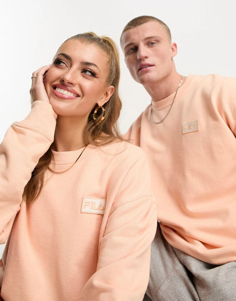 商品Fila|Fila unisex Trev sweatshirt with seam detail in apricot,价格¥295,第3张图片详细描述