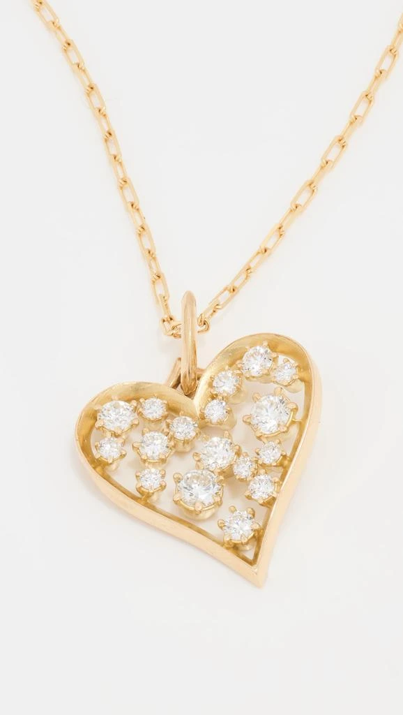 商品Jade Trau|Jade Trau 18k Margot 心形吊坠和链条项链,价格¥58085,第5张图片详细描述