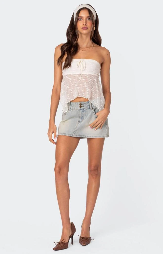 商品Edikted|Rumble Washed Denim Mini Skirt,价格¥390,第5张图片详细描述