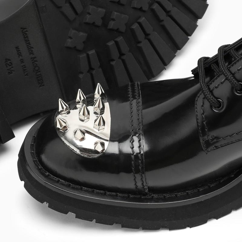 Black Punk Stud Derby shoes商品第5张图片规格展示