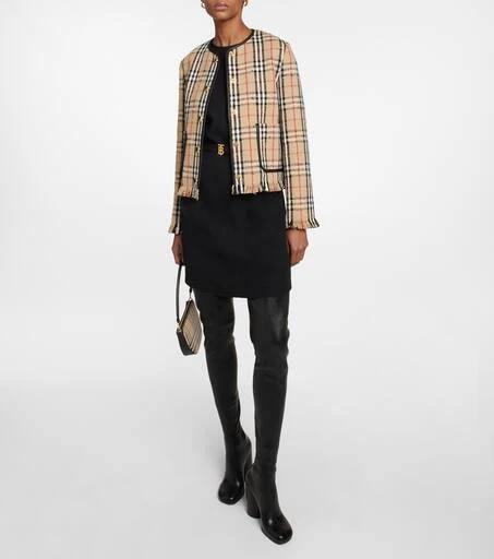 商品Burberry|棉质与羊毛混纺夹克,价格¥17379,第2张图片详细描述