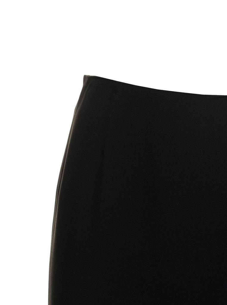 Red Valentino Woman's Black Crepe Evers Satin  Skirt商品第3张图片规格展示