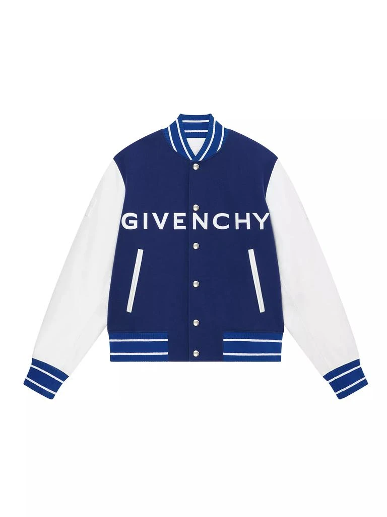 商品Givenchy|Varsity Jacket in Wool and Leather,价格¥12437,第1张图片