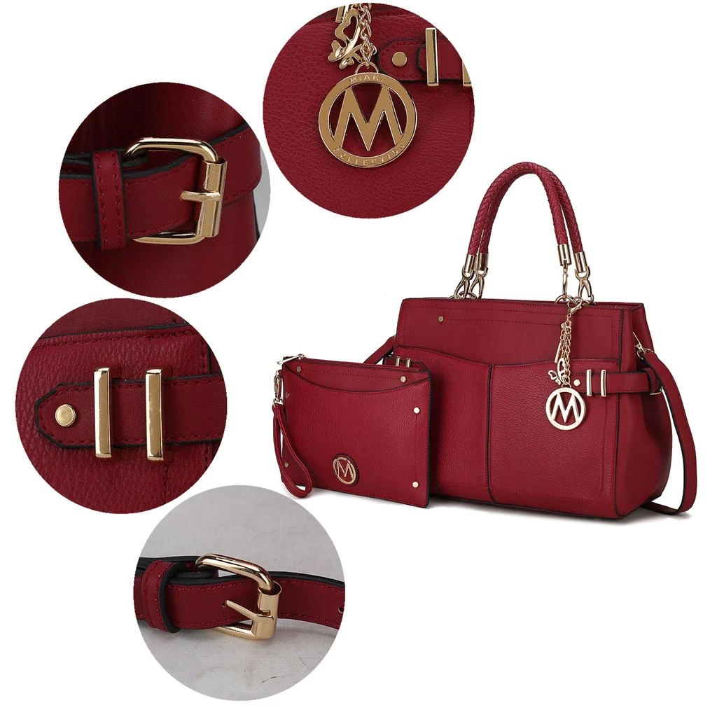 Tenna Vegan Leather Women’s Satchel Bag with Wristlet 商品