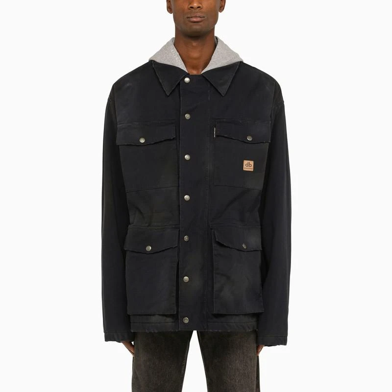 商品Balenciaga|Workwear Double B navy parka,价格¥20787,第1张图片