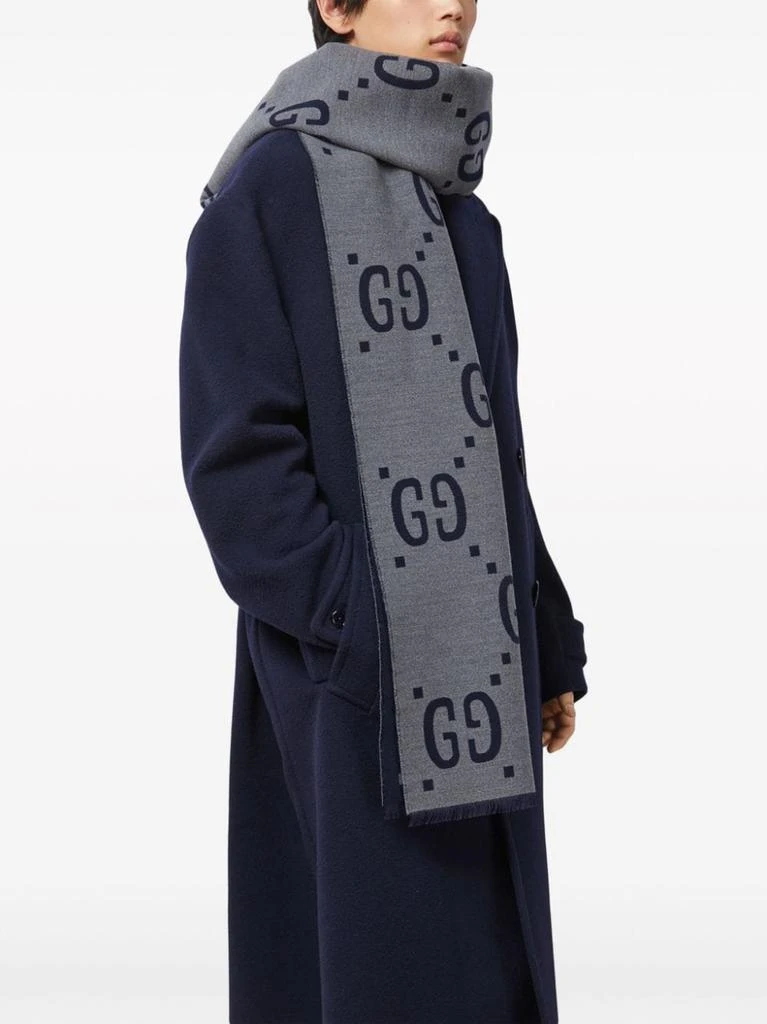 商品Gucci|GUCCI - Gg Wool And Silk Blend Scarf,价格¥4264,第3张图片详细描述