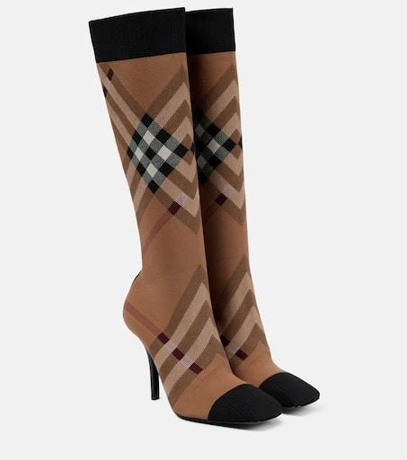 商品Burberry|Vintage Check 105 sock boots,价格¥6329,第1张图片