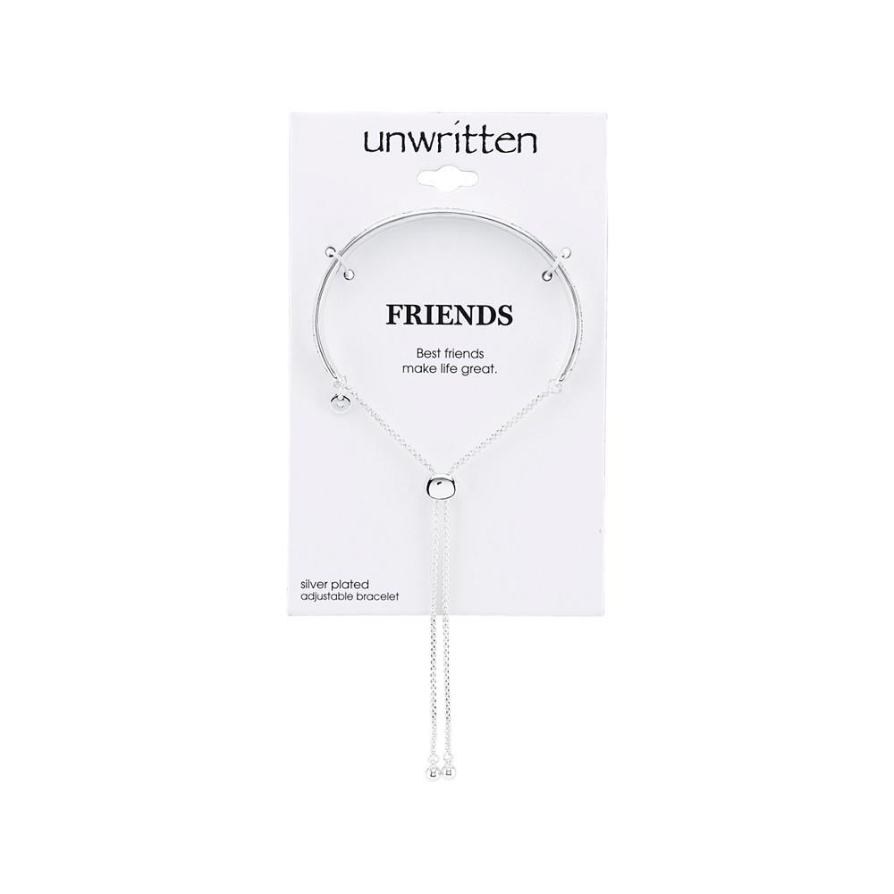 商品Unwritten|"Fearless" Silver Plated Adjustable Bolo Bracelet,价格¥143,第4张图片详细描述