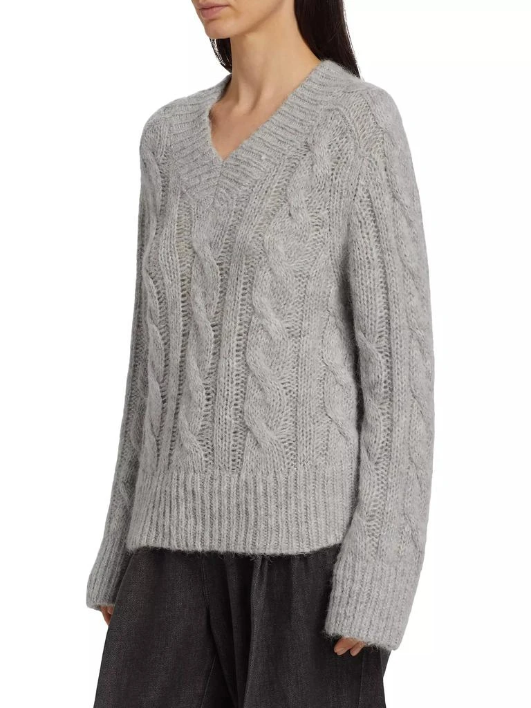 商品Michael Kors|Alpaca-Blend Cable-Knit V-Neck Sweater,价格¥1727,第4张图片详细描述