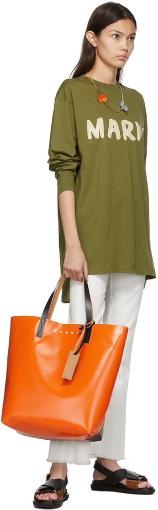 商品Marni|Orange & Black PVC Shopping Tote,价格¥1644,第6张图片详细描述