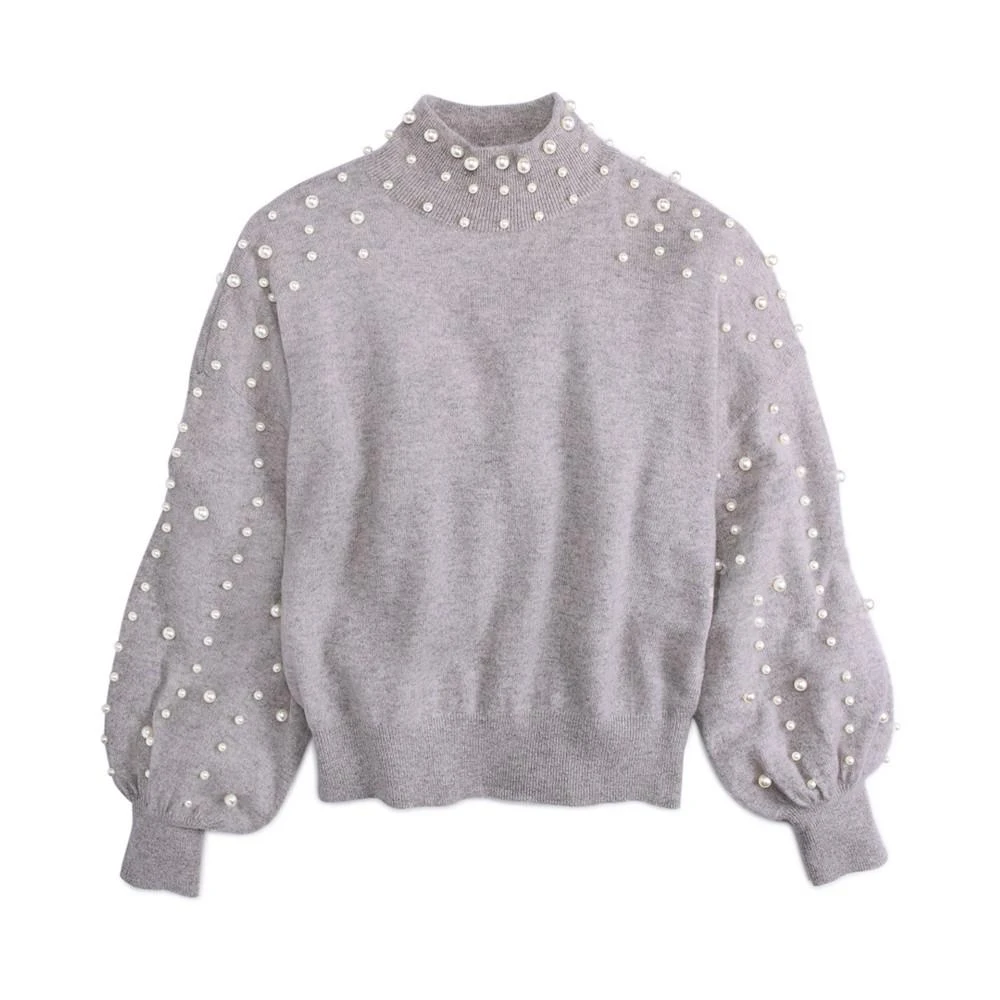 商品Charter Club|Women's Cashmere Pearl Mock-Neck Sweater, Created for Macy's,价格¥399,第4张图片详细描述