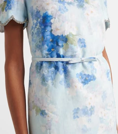 商品Zimmermann|Crush花卉亚麻迷你连衣裙,价格¥7534,第5张图片详细描述