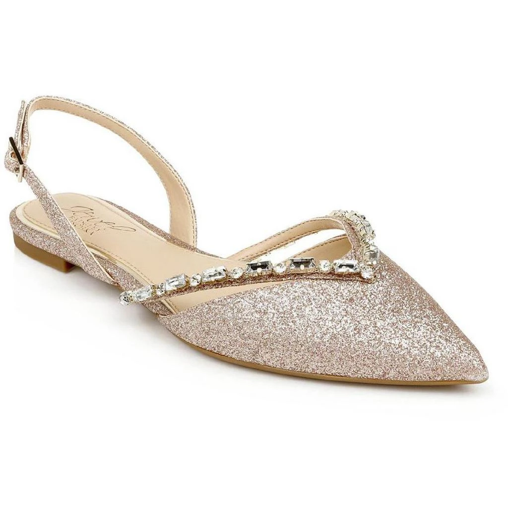商品Badgley Mischka|Jewel Badgley Mischka Womens Camden Glitter Embellished Slingbacks,价格¥429,第1张图片