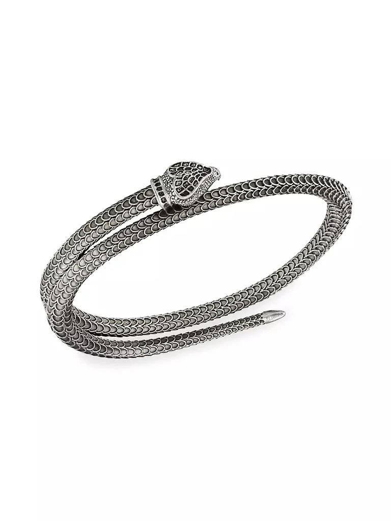商品Gucci|GGard Snake Motif Sterling Silver Bracelet,价格¥6260,第1张图片