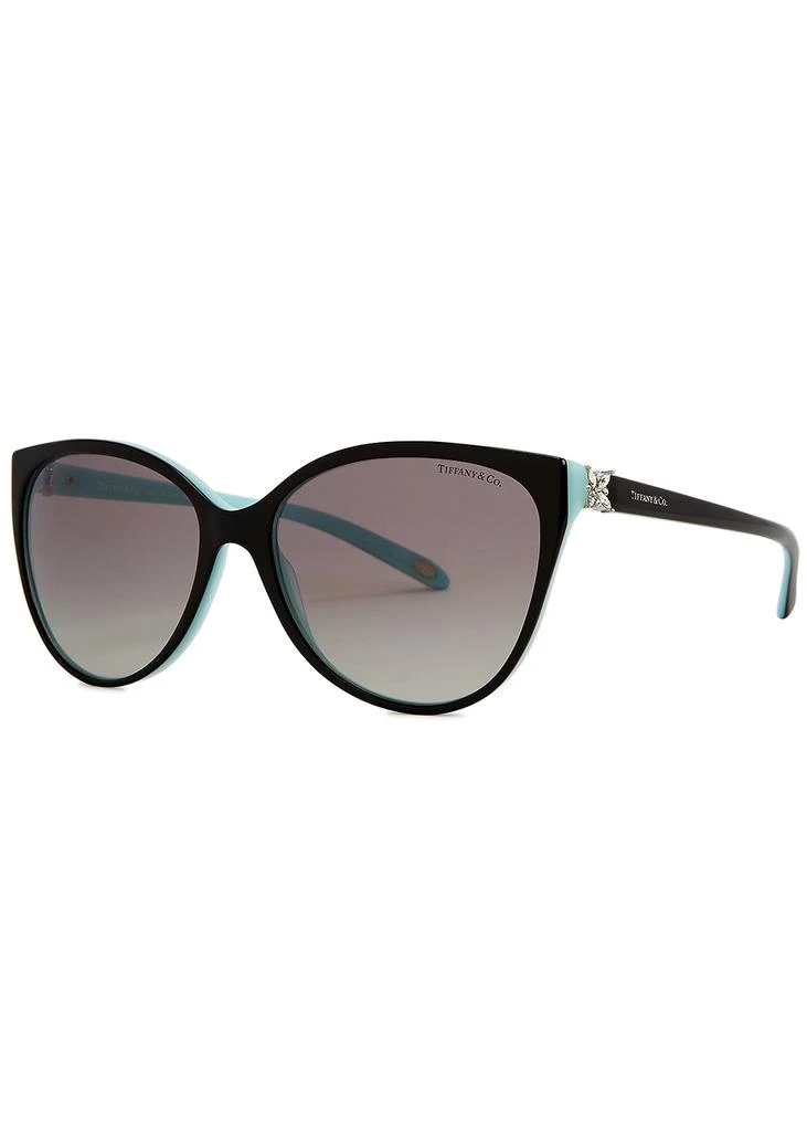 商品Tiffany & Co.|Black oval-frame sunglasses,价格¥2935,第1张图片