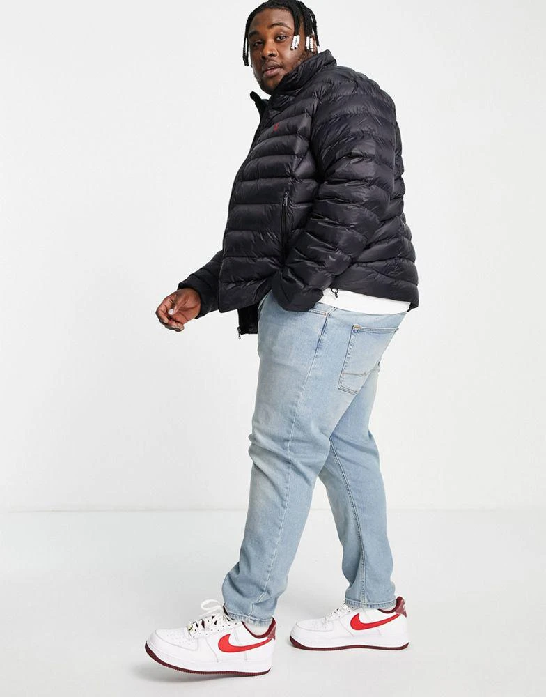商品Ralph Lauren|Polo Ralph Lauren Big & Tall Terra player logo nylon puffer jacket in black - BLACK,价格¥2220,第3张图片详细描述