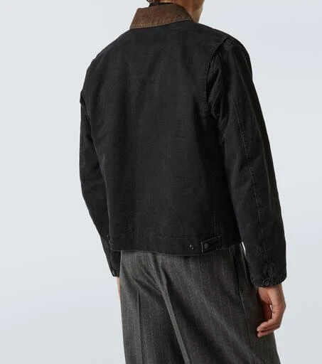 商品Yves Saint Laurent|Corduroy-trimmed cotton canvas jacket,价格¥16104,第4张图片详细描述