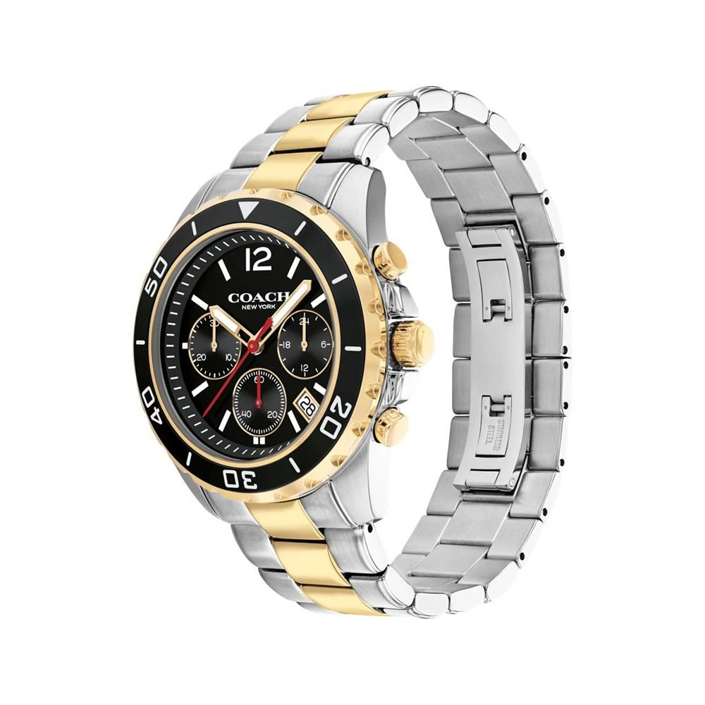 商品Coach|Men's Kent Two-Tone Stainless Steel Bracelet Watch 44mm,价格¥1824,第2张图片详细描述