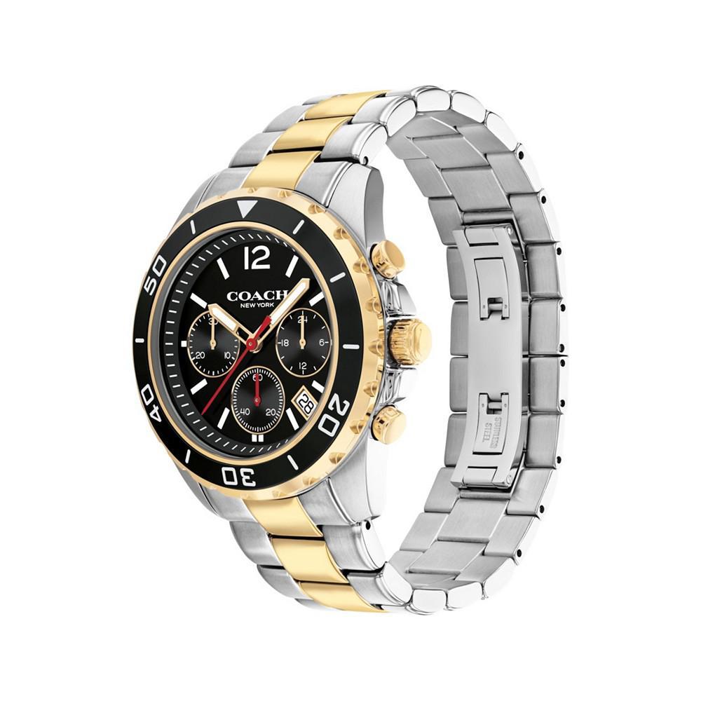 商品Coach|Men's Kent Two-Tone Stainless Steel Bracelet Watch 44mm,价格¥1788,第4张图片详细描述