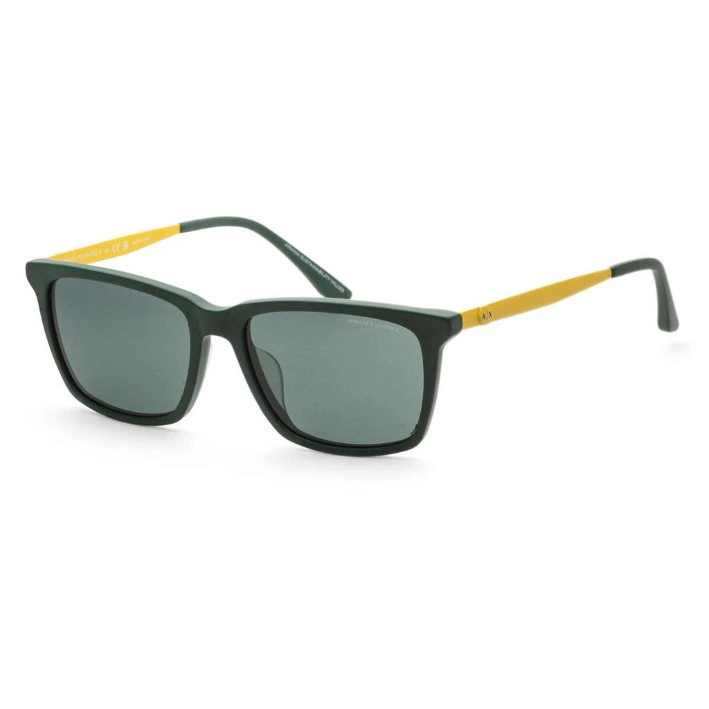 商品Armani Exchange|Armani Exchange Men's Green Rectangular Sunglasses,价格¥301,第1张图片