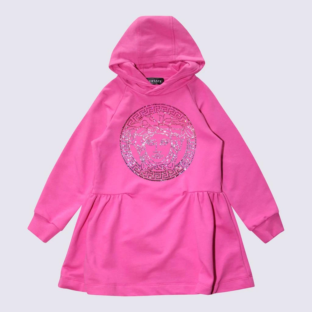 商品Versace|Fuchsia And Multicolour Cotton Medusa Sweatshirt Dress,价格¥1796,第1张图片