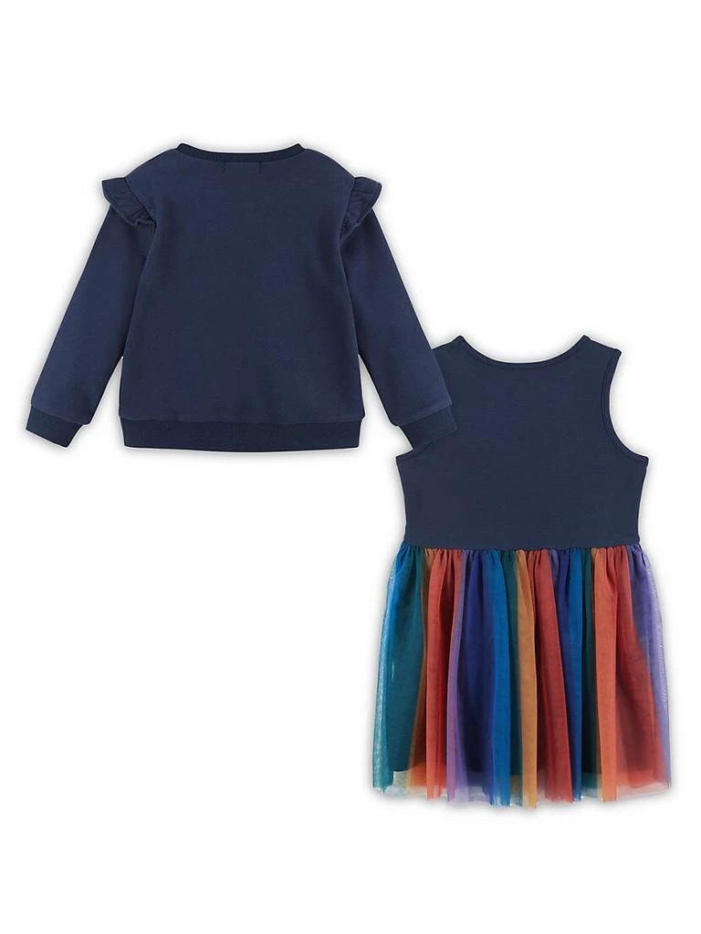 商品Andy & Evan|Little Girl's & Girl's Comfy Cat Ruffled Sweatshirt & Dress Set,价格¥246,第2张图片详细描述