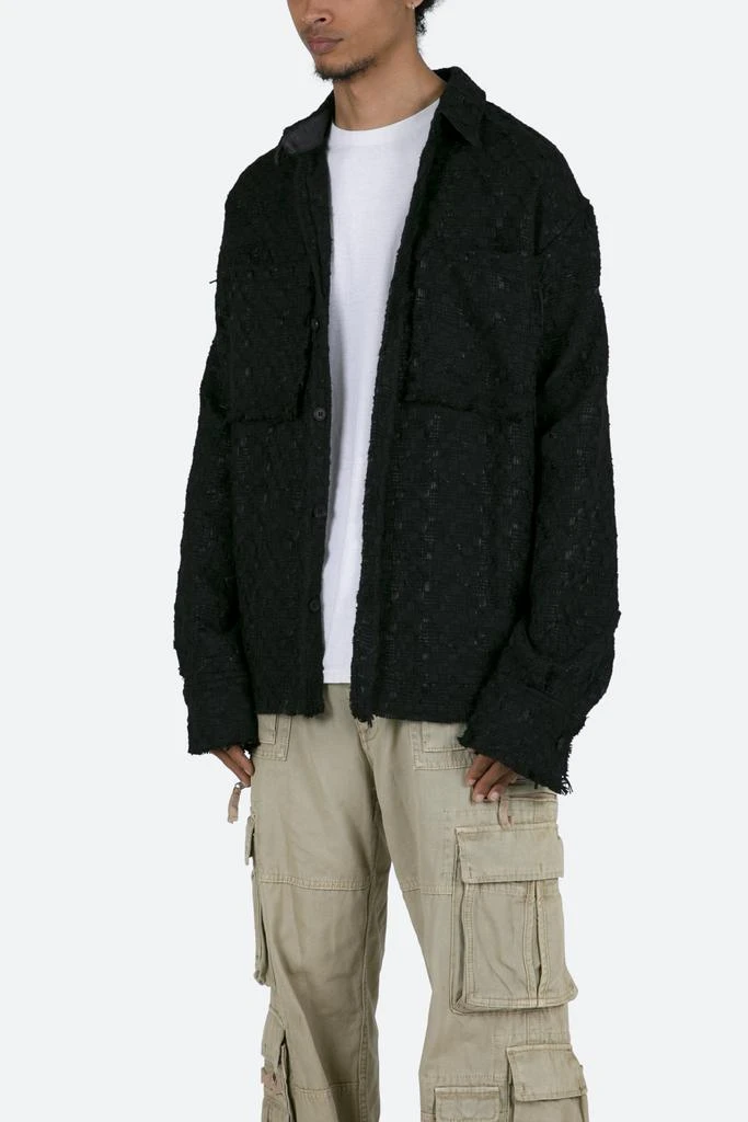 商品MNML|Heavyweight Raw Edge Flannel - Black,价格¥215,第2张图片详细描述