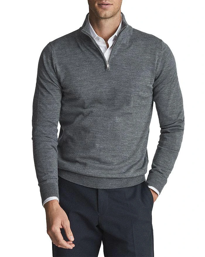 商品REISS|Blackhall Merino Funnel Neck Half Zip Pullover,价格¥1194,第1张图片详细描述