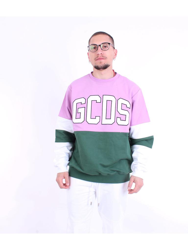 GCDS Sweatshirt Men Lilac and green商品第1张图片规格展示