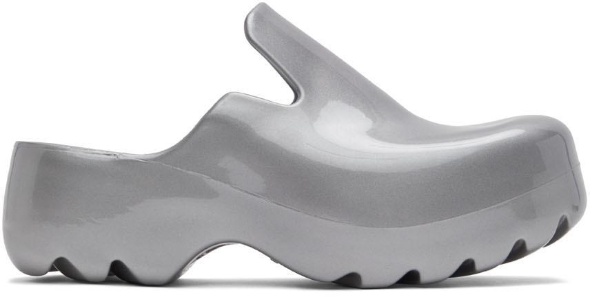 商品Bottega Veneta|Silver Rubber Flash Loafers,价格¥5244,第1张图片