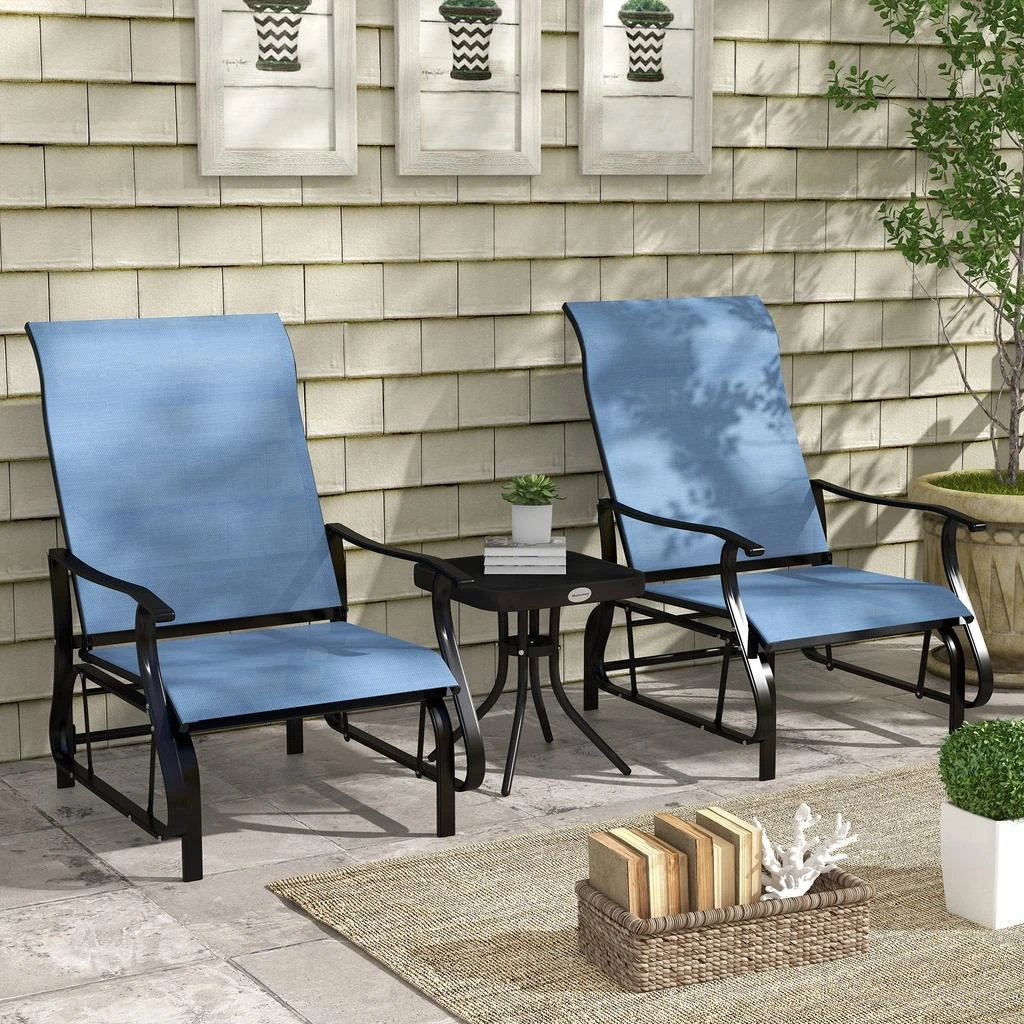 商品Streamdale Furniture|Streamdale Porch Glider Set with Tea Table Comfort and Style for Any Occasion,价格¥3783,第2张图片详细描述