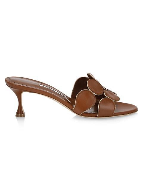 商品Manolo Blahnik|Haribalmu 55 Leather Mules,价格¥6286,第1张图片