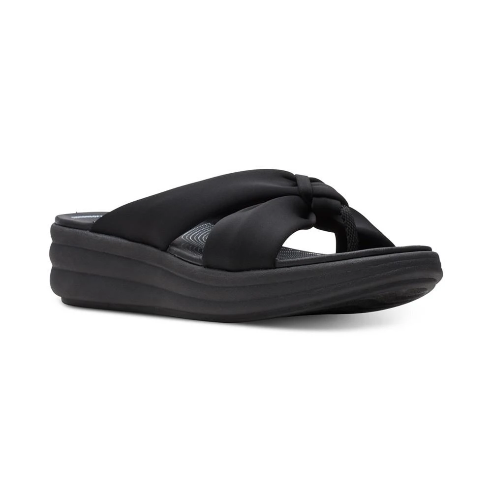 商品Clarks|Women's Cloudsteppers Drift Ave Slip-On Wedge Sandals,价格¥355,第1张图片