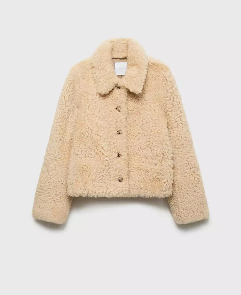 商品Mango|Women's Shearling Leather Coat,价格¥6248,第1张图片