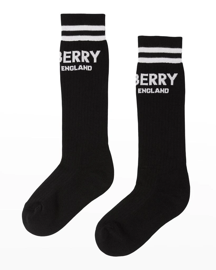 商品Burberry|Kid's Logo-Print 2-Pack Sock Set, Size S-L,价格¥412,第3张图片详细描述