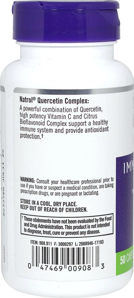 商品Natrol|Quercetin Complex for Immune Health 50 Capsules,价格¥102,第3张图片详细描述