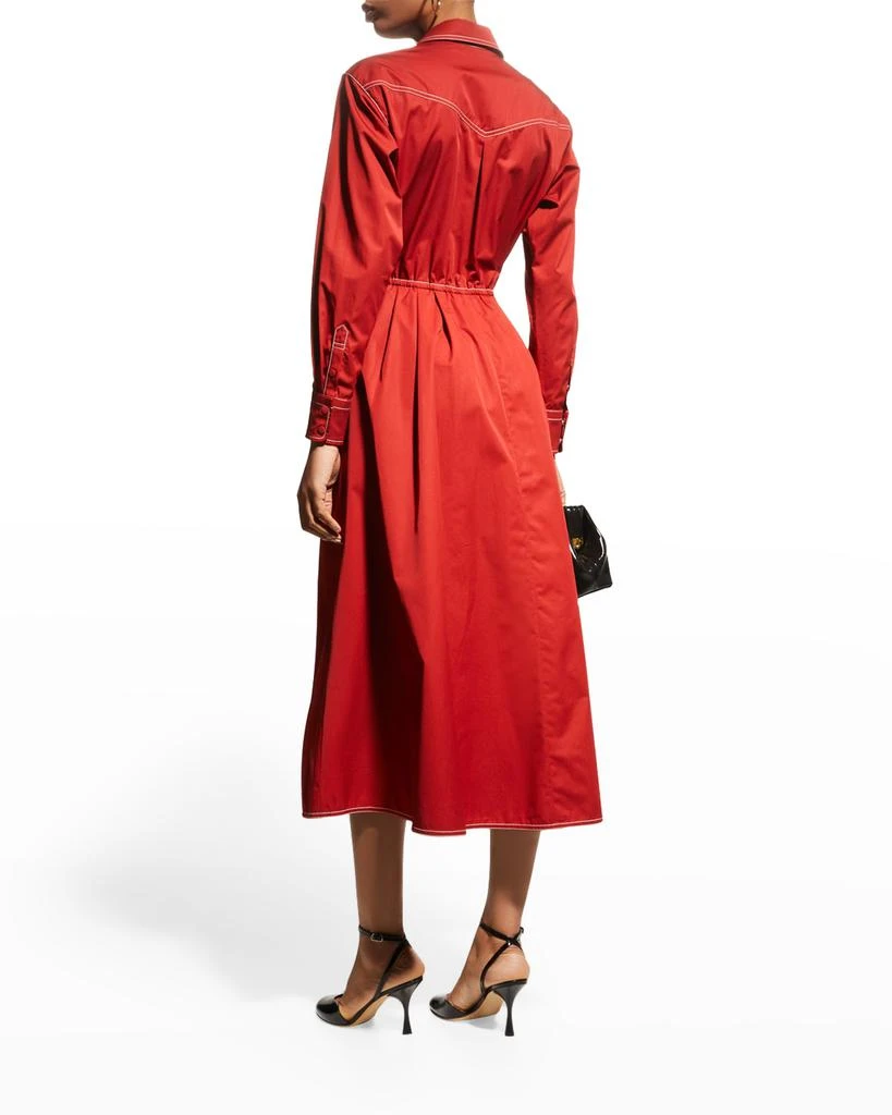 商品Tory Burch|Eleanor Poplin A-Line Shirtdress,价格¥2293,第4张图片详细描述