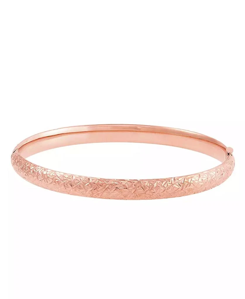 商品Macy's|Textured Bangle Bracelet in 10k Gold, White Gold and Rose Gold,价格¥7337,第1张图片