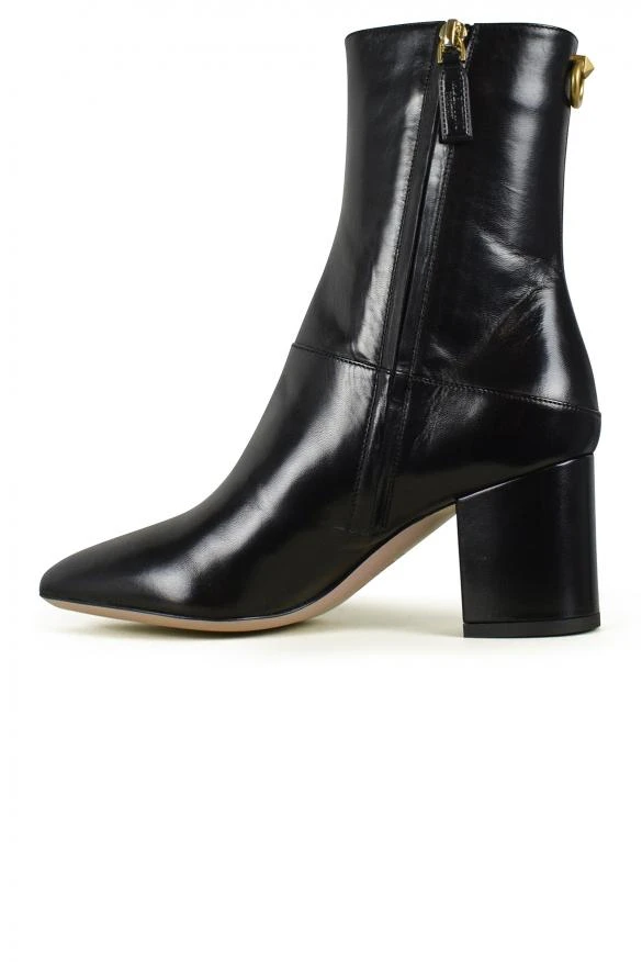 商品Valentino|Luxury shoes for women valentino black leather boots low heel,价格¥5362,第4张图片详细描述