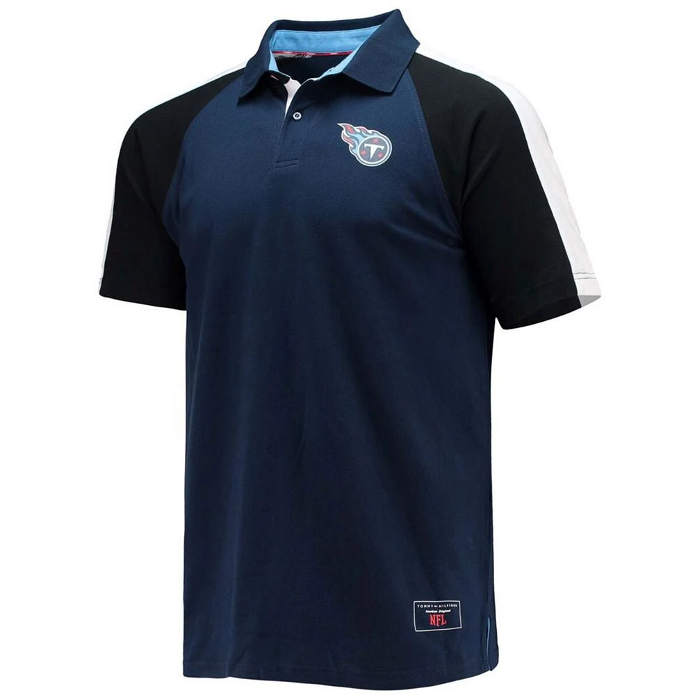 商品Tommy Hilfiger|Men's Navy and White Tennessee Titans Holden Raglan Polo Shirt,价格¥525,第3张图片详细描述