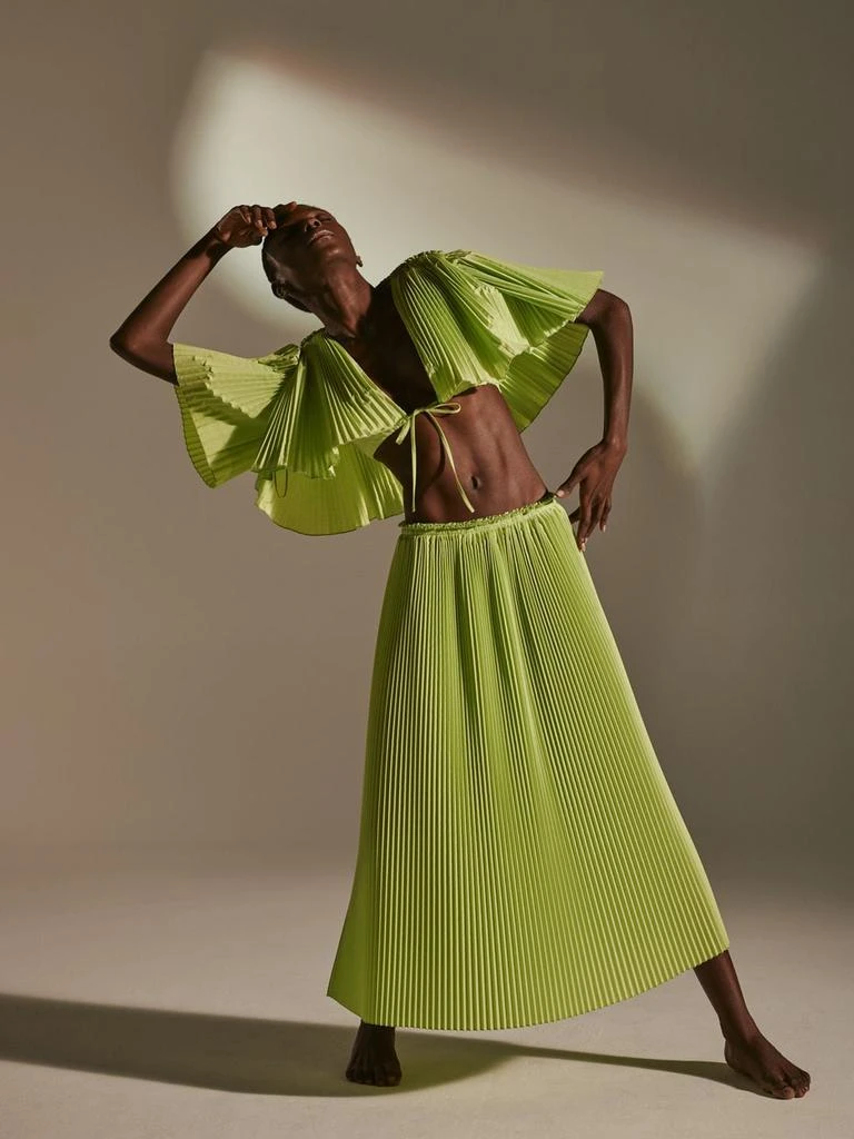 商品Rosie Assoulin|Varina Pleated Poplin Midi Skirt,价格¥1579,第1张图片详细描述