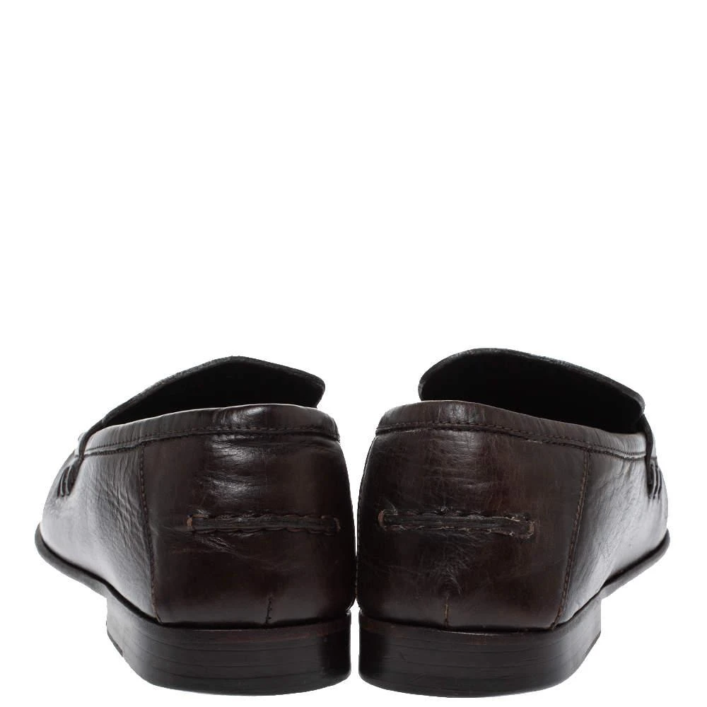 商品[二手商品] Givenchy|Givenchy Dark Brown Leather Slip On Loafers Size 42,价格¥1477,第5张图片详细描述