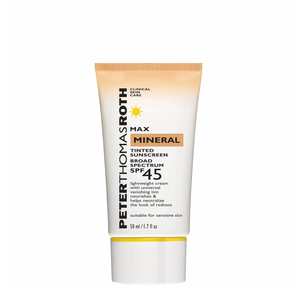 商品Peter Thomas Roth|Peter Thomas Roth Max Mineral Tinted Sunscreen Broad Spectrum SPF 45 UVAUVB Protective Lotion 1.7 fl. oz.,价格¥317,第1张图片