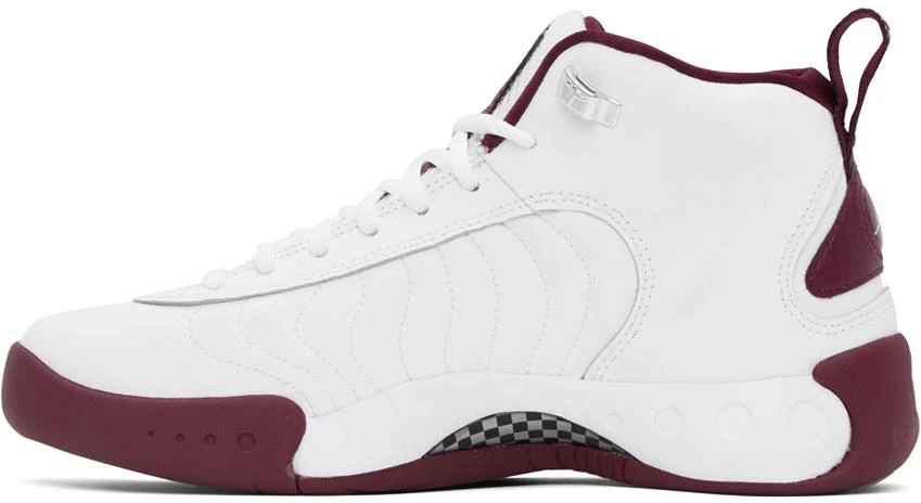 商品Jordan|White & Burgundy Jumpman Pro Sneakers,价格¥1117,第3张图片详细描述