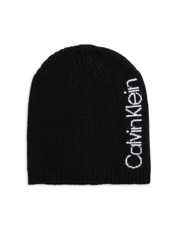 商品Calvin Klein|Logo Ribbed Beanie,价格¥122,第1张图片