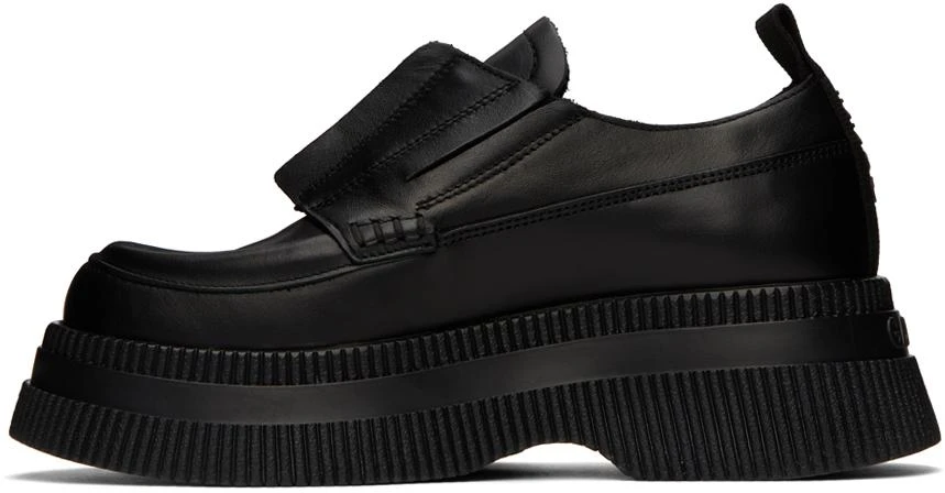 商品Ganni|Black Wallaby Creeper Zip Loafers,价格¥1807,第3张图片详细描述