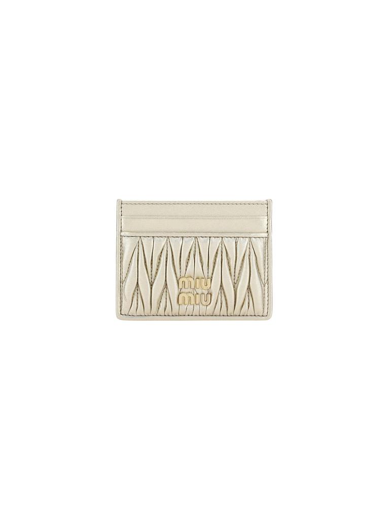 Miu Miu Womens Gold Other Materials Card Holder商品第1张图片规格展示