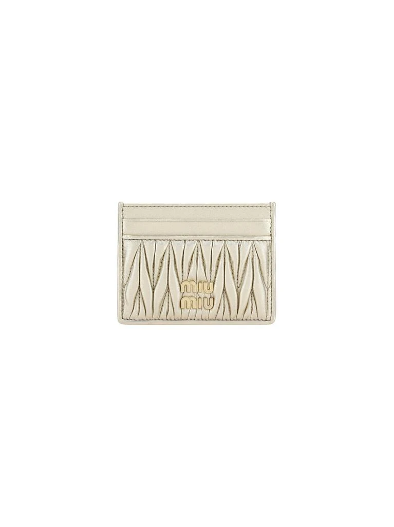 商品Miu Miu|Miu Miu Womens Gold Other Materials Card Holder,价格¥3243,第1张图片